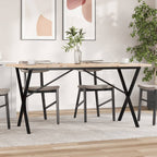 Eettafel 60X60X75,5 Cm Massief Grenenhout En Staal - Nordexa Home