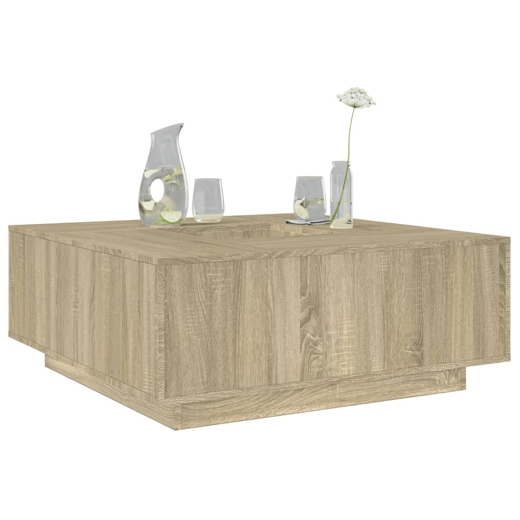 Salontafel Kleurig Bewerkt Hout – 100x100x40 cm | NordexaHome Design - Nordexa Home