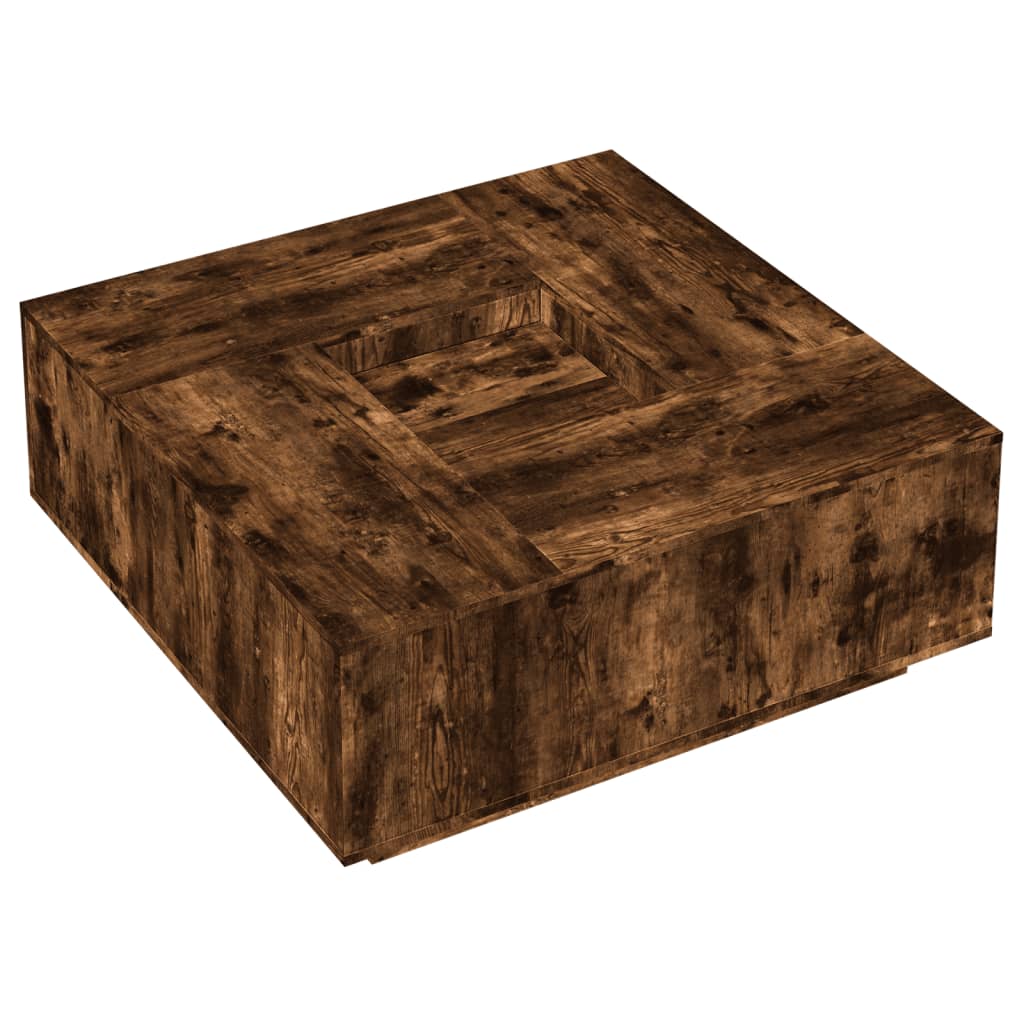 Salontafel Kleurig Bewerkt Hout – 100x100x40 cm | NordexaHome Design - Nordexa Home