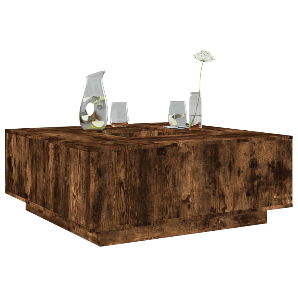 Salontafel Kleurig Bewerkt Hout – 100x100x40 cm | NordexaHome Design - Nordexa Home