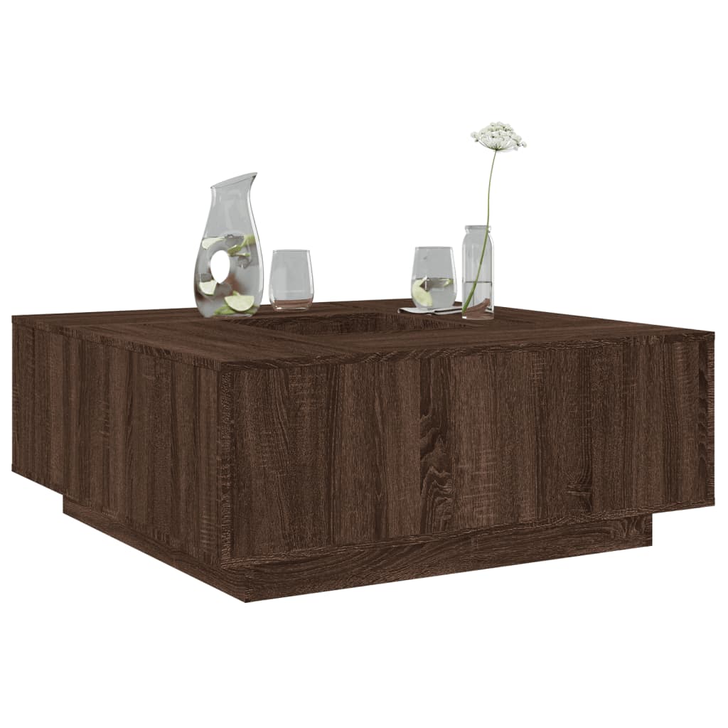 Salontafel Kleurig Bewerkt Hout – 100x100x40 cm | NordexaHome Design - Nordexa Home
