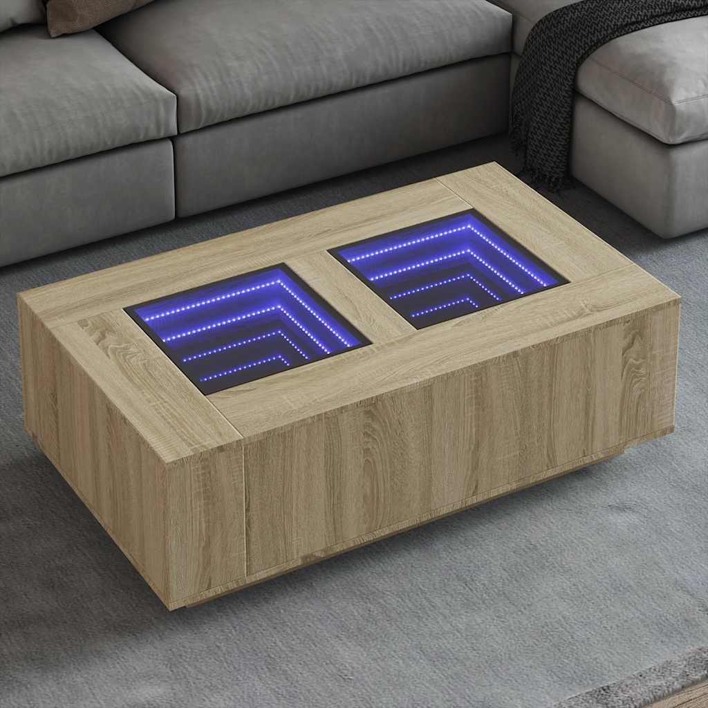 Salontafel met Infinity LED Verlichting – Modern Design | NordexaHome - Nordexa Home