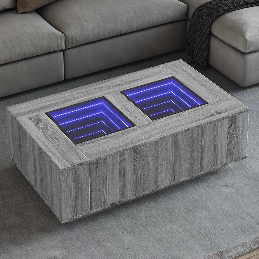 Salontafel met Infinity LED Verlichting – Modern Design | NordexaHome - Nordexa Home
