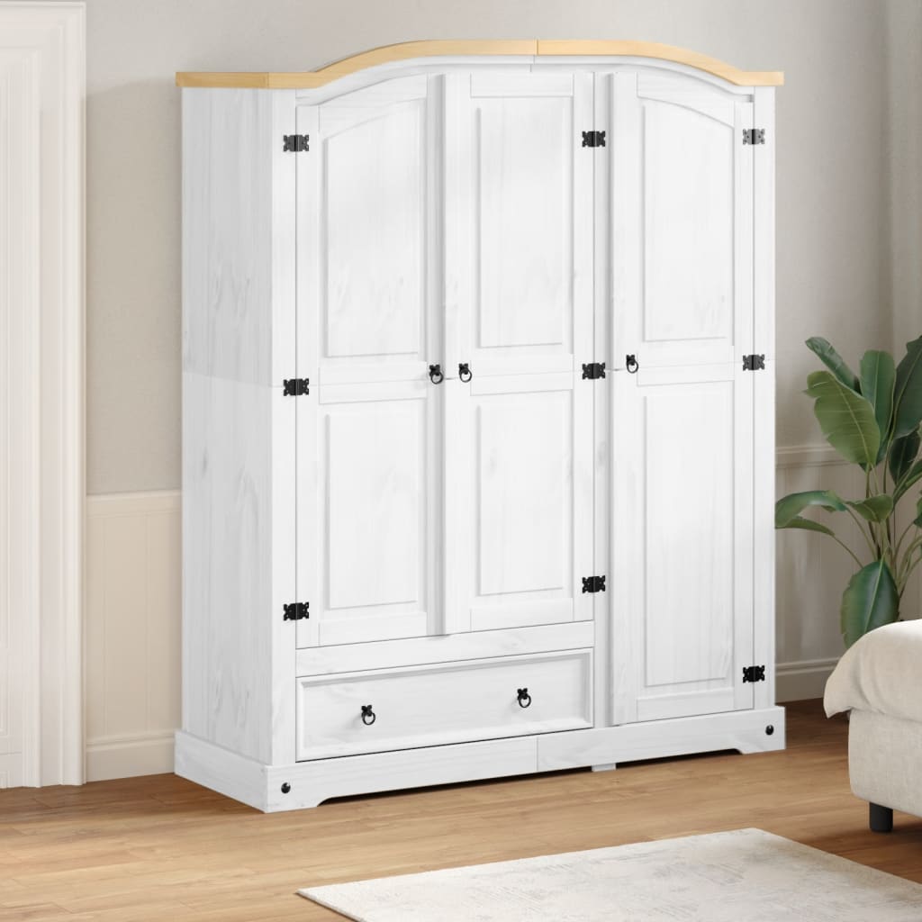 Kledingkast Corona 151,5X52X186 Cm Massief Grenenhout - Nordexa Home