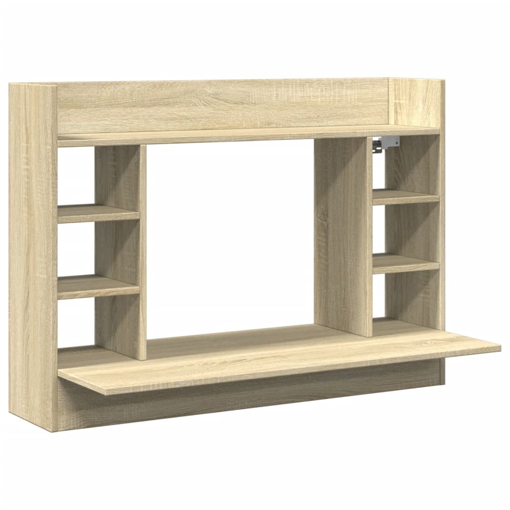 Wandbureau 105X48X75 Cm Bewerkt Hout Kleurig - Nordexa Home