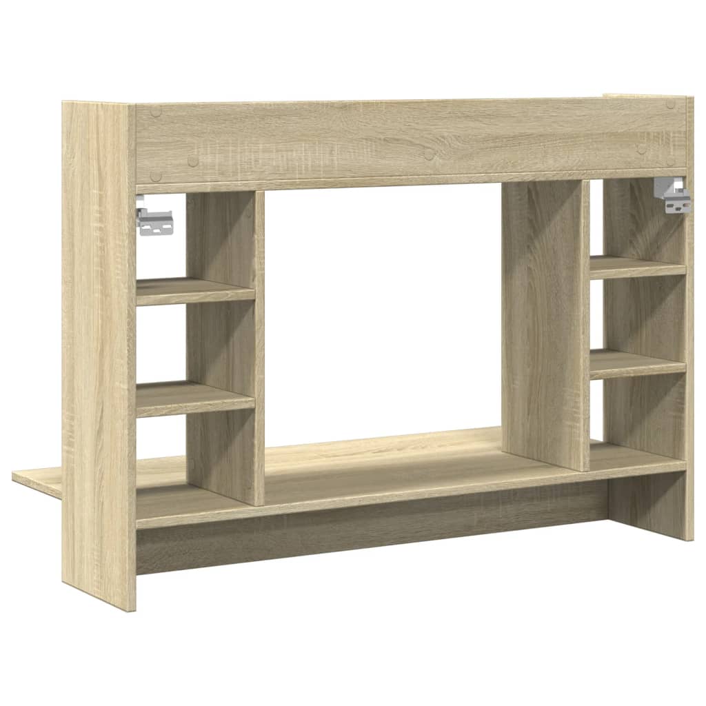 Wandbureau 105X48X75 Cm Bewerkt Hout Kleurig - Nordexa Home