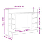 Wandbureau 105X48X75 Cm Bewerkt Hout Kleurig - Nordexa Home