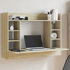 Wandbureau 105X48X75 Cm Bewerkt Hout Kleurig - Nordexa Home