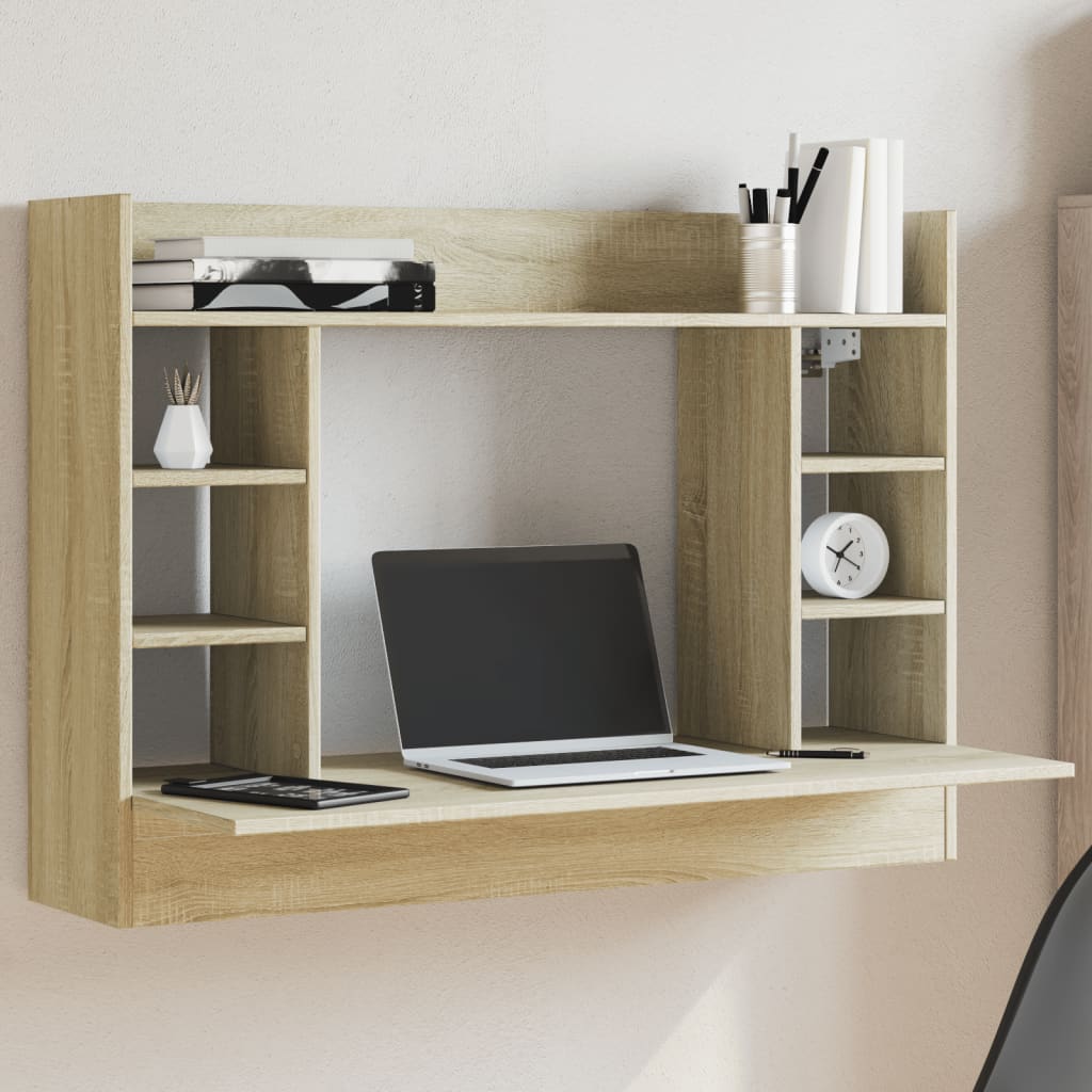 Wandbureau 105X48X75 Cm Bewerkt Hout Kleurig - Nordexa Home