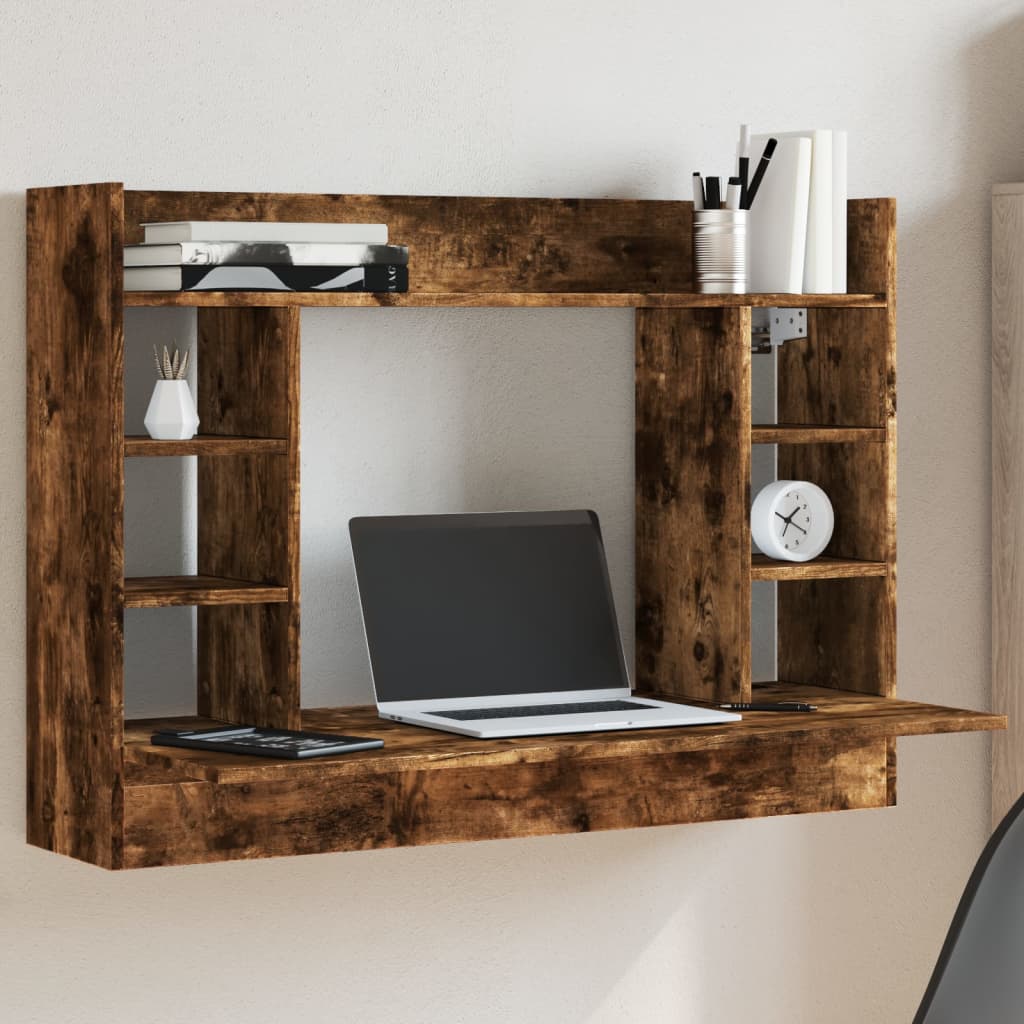 Wandbureau 105X48X75 Cm Bewerkt Hout Kleurig - Nordexa Home