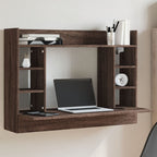 Wandbureau 105X48X75 Cm Bewerkt Hout Kleurig - Nordexa Home