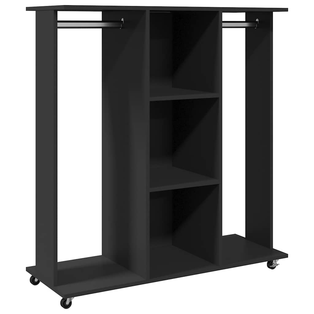Kledingkast Met Wielen 102X38X110 Cm Bewerkt Hout - Nordexa Home
