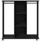 Kledingkast Met Wielen 102X38X110 Cm Bewerkt Hout - Nordexa Home