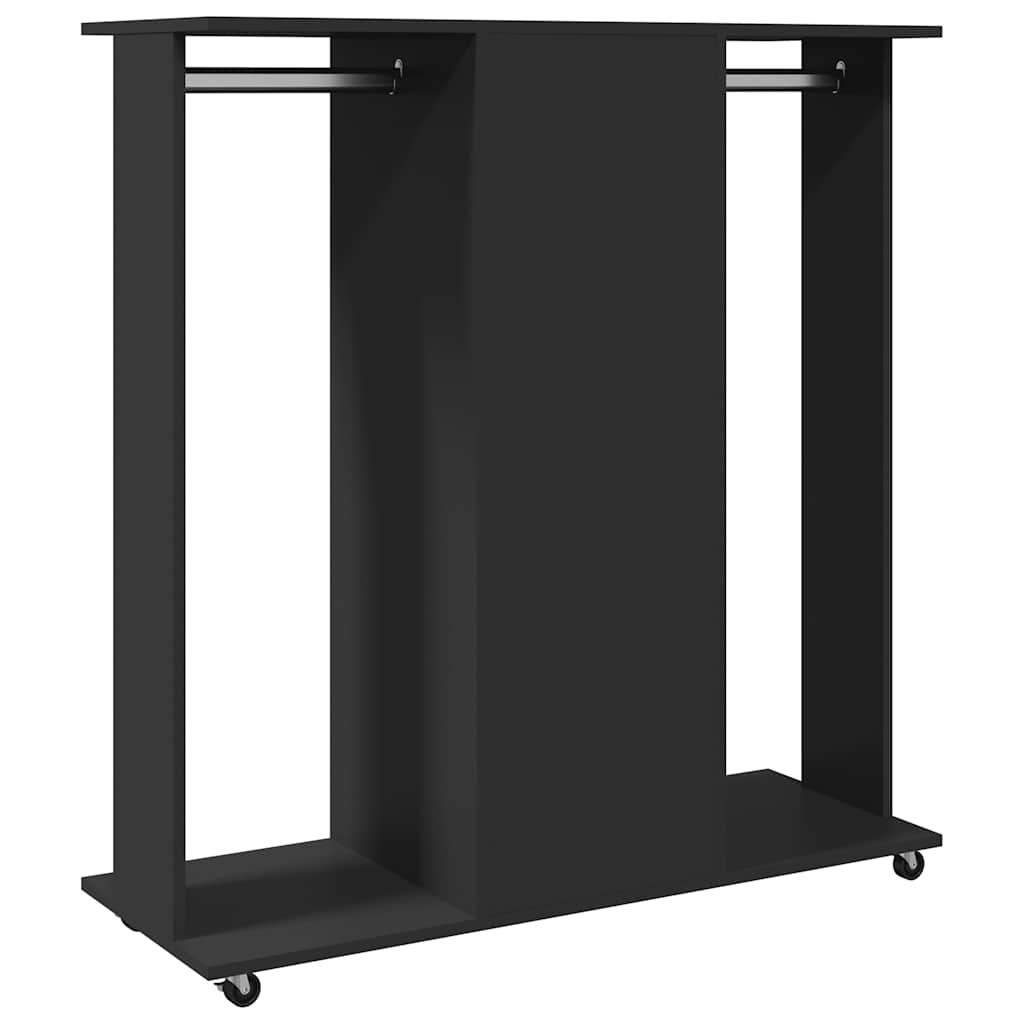 Kledingkast Met Wielen 102X38X110 Cm Bewerkt Hout - Nordexa Home