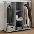 Kledingkast Met Wielen 102X38X110 Cm Bewerkt Hout - Nordexa Home