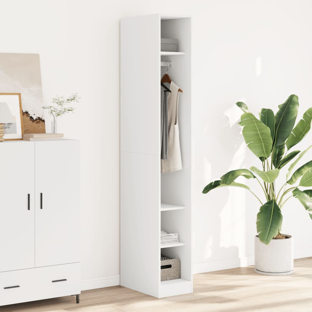 Kledingkast Bewerkt Hout Wit - Nordexa Home
