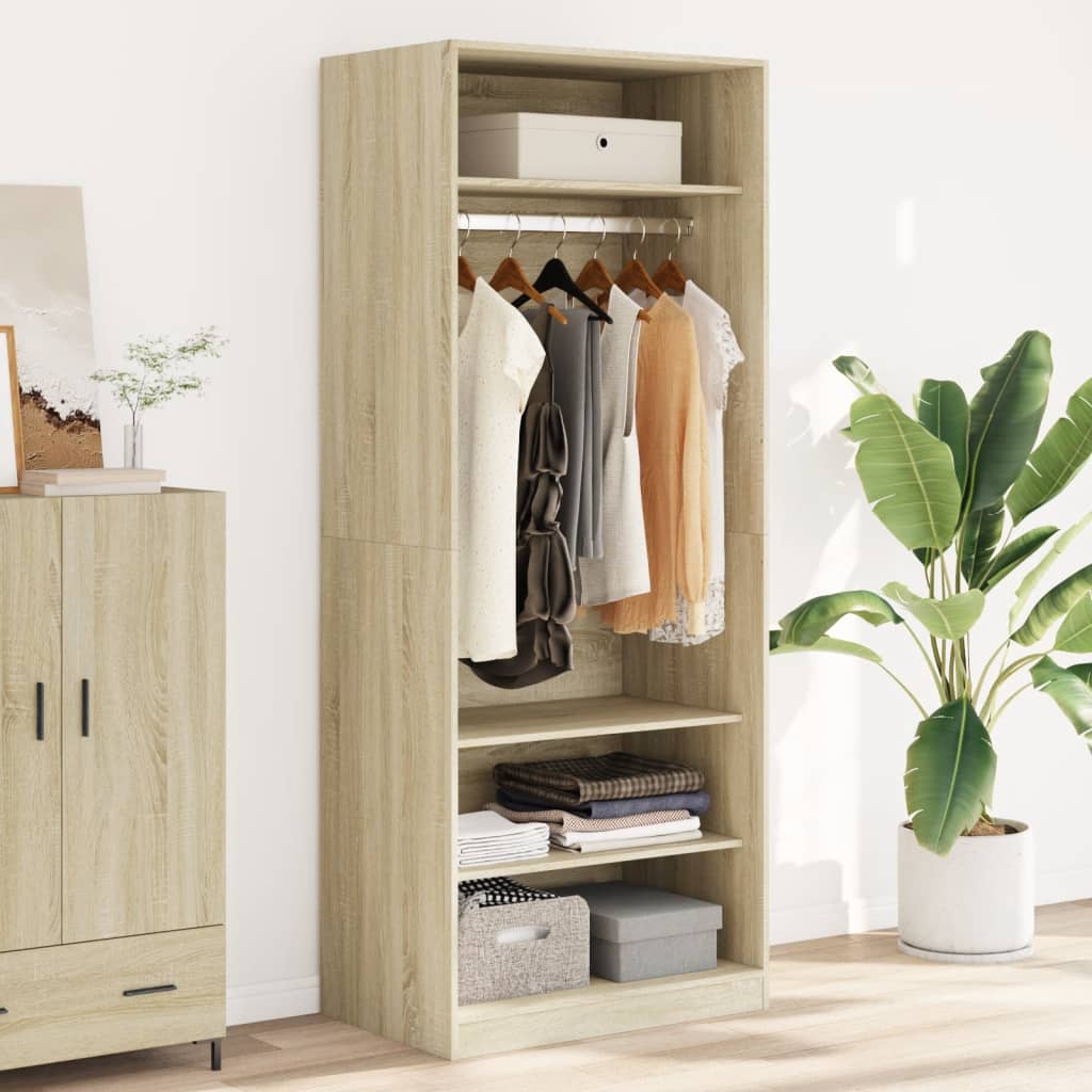 Kledingkast Bewerkt Hout Kleurig Sonoma Eiken - Nordexa Home