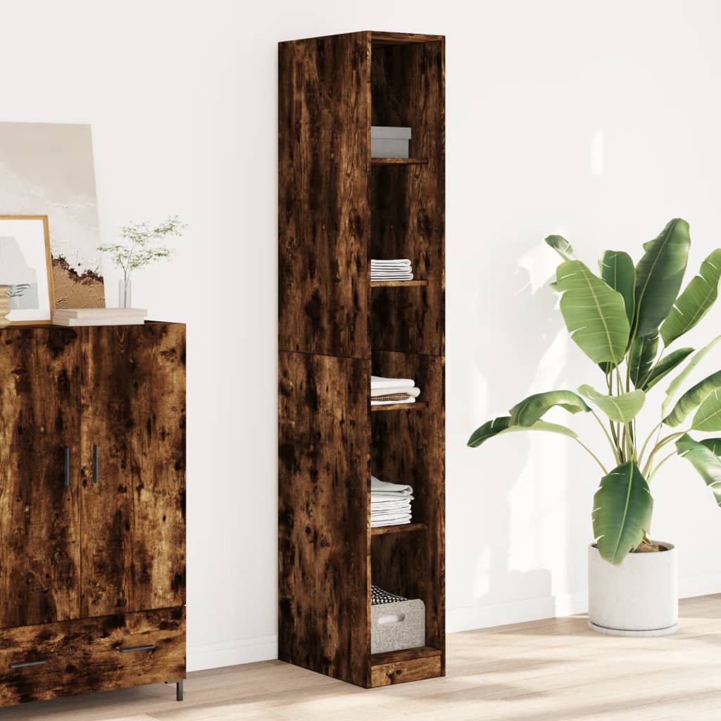Kledingkast Bewerkt Hout Kleurig Gerookt Eiken - Nordexa Home