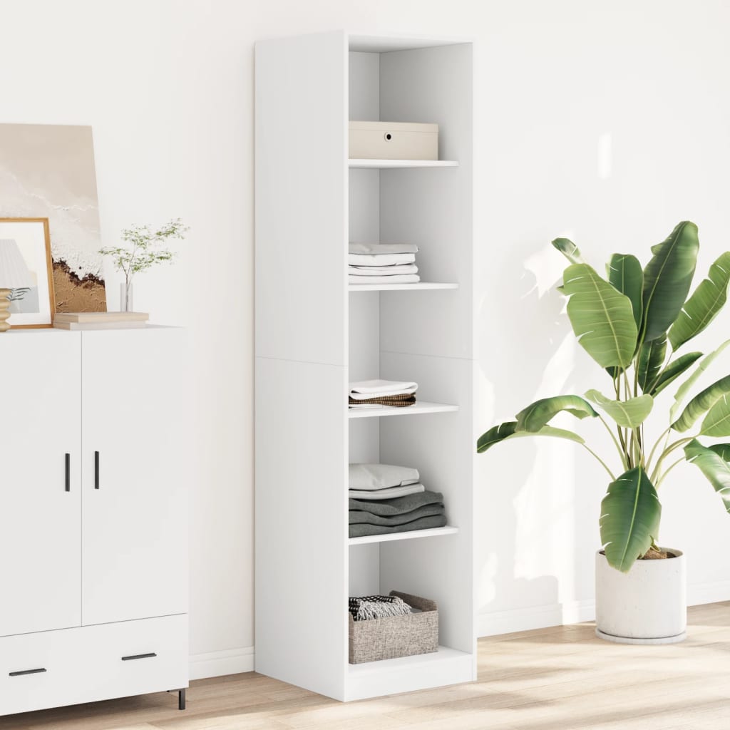 Kledingkast Bewerkt Hout Wit - Nordexa Home
