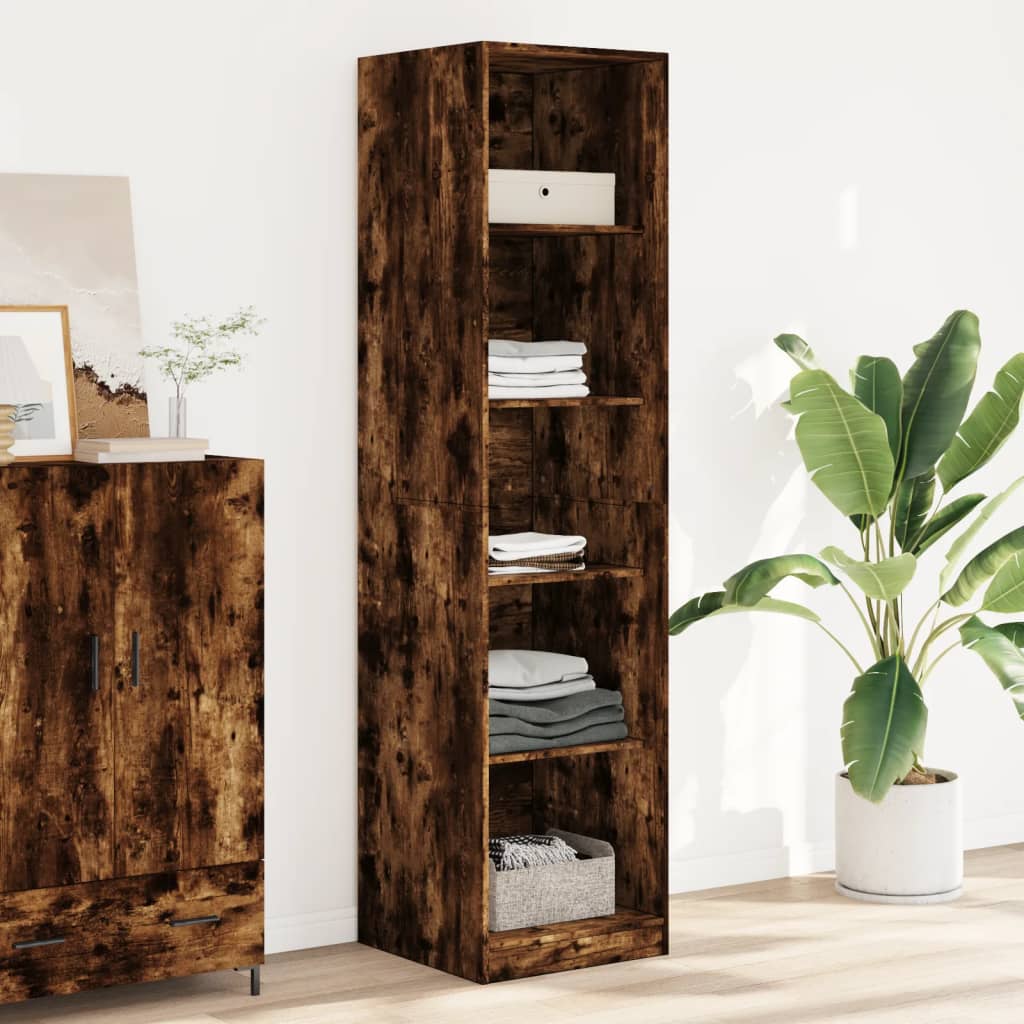 Kledingkast Bewerkt Hout Kleurig Gerookt Eiken - Nordexa Home