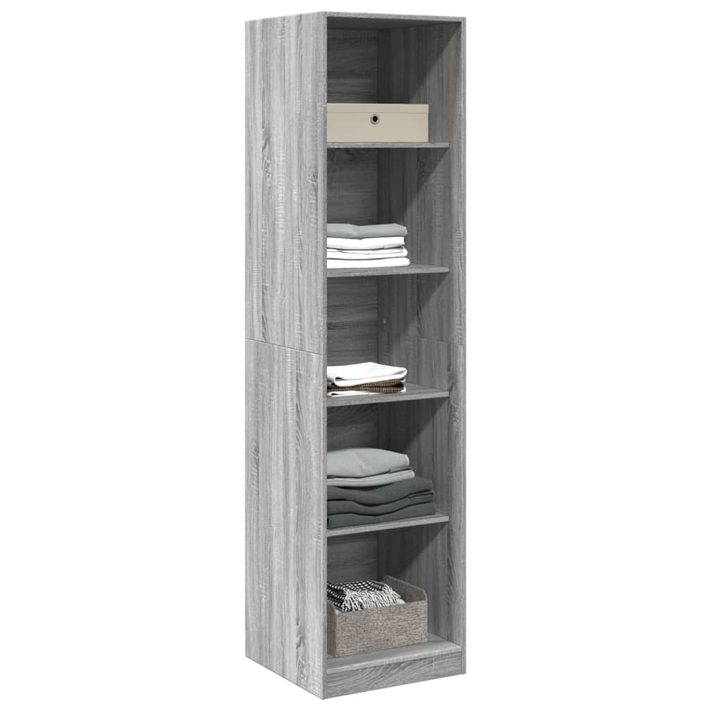 Kledingkast Bewerkt Hout Grijs Sonoma - Nordexa Home