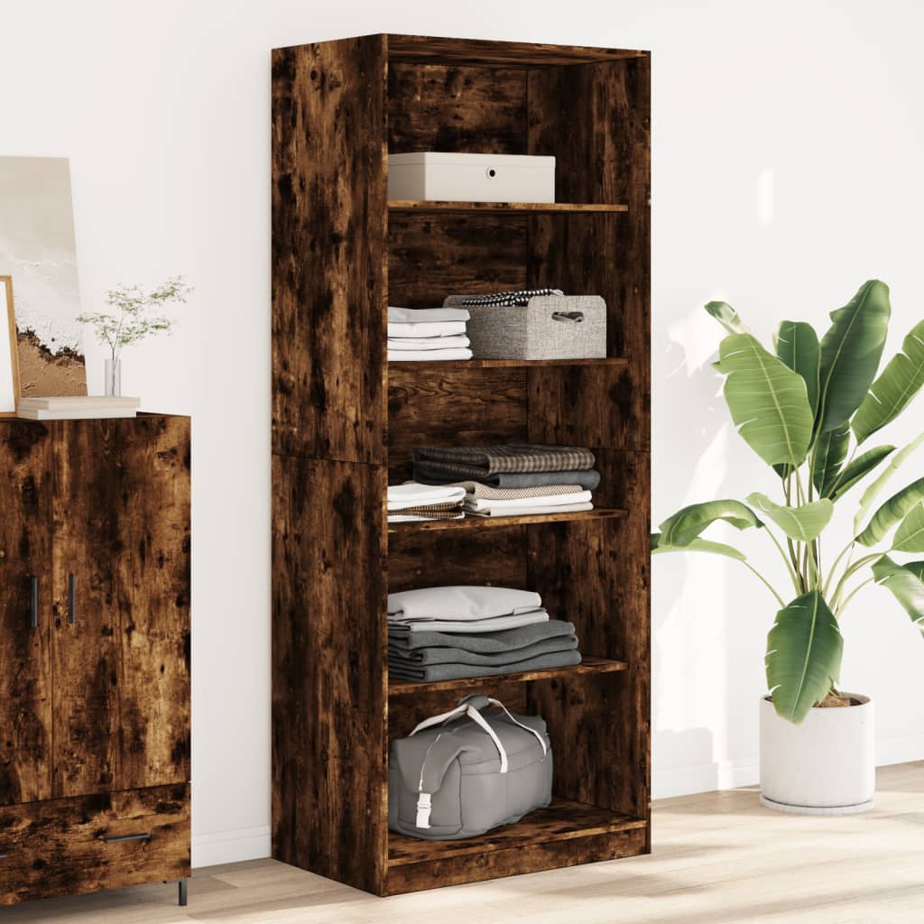 Kledingkast Bewerkt Hout Kleurig Gerookt Eiken - Nordexa Home