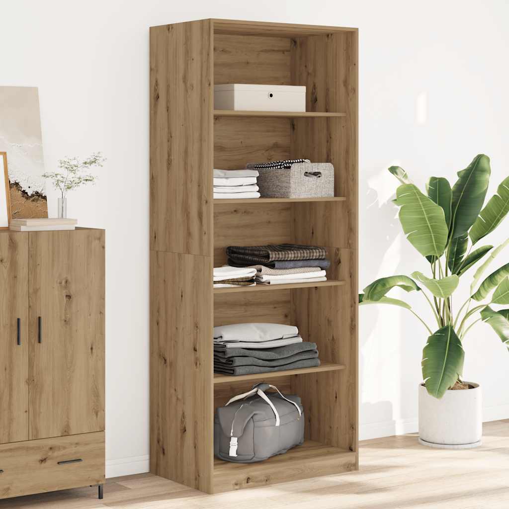 Kledingkast Bewerkt Hout Artisanaal Eikenkleur Artisanaal Eikenkleurig - Nordexa Home