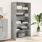 Kledingkast Bewerkt Hout Betongrijs - Nordexa Home