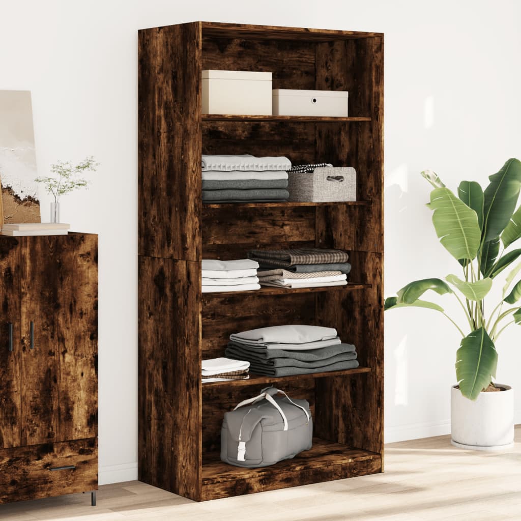 Kledingkast Bewerkt Hout Kleurig Gerookt Eiken - Nordexa Home