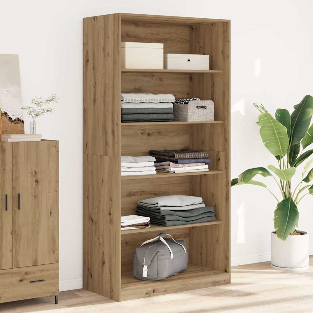 Kledingkast Bewerkt Hout Artisanaal Eikenkleur Artisanaal Eikenkleurig - Nordexa Home