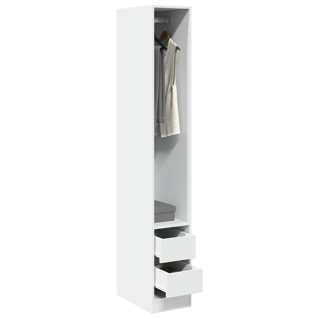 Kledingkast Bewerkt Hout Wit - Nordexa Home