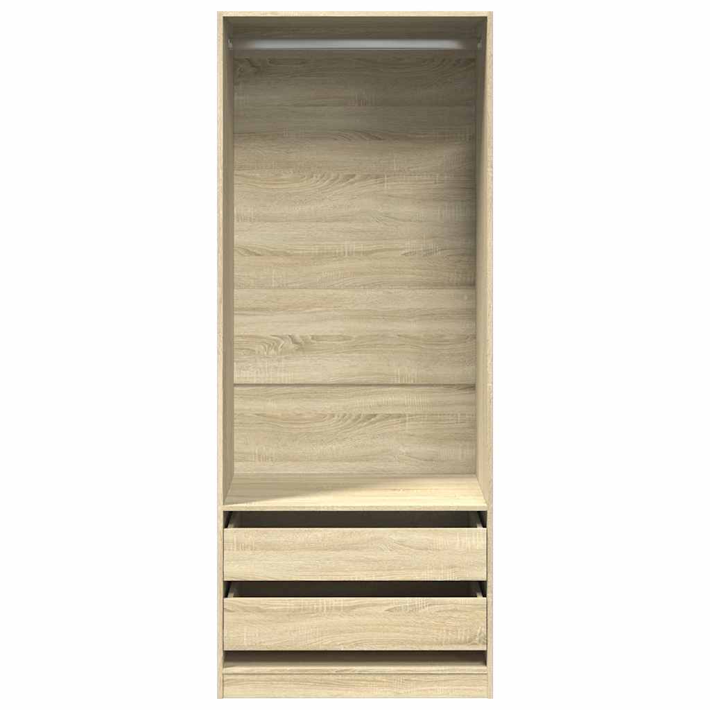 Kledingkast Bewerkt Hout Kleurig Sonoma Eiken - Nordexa Home
