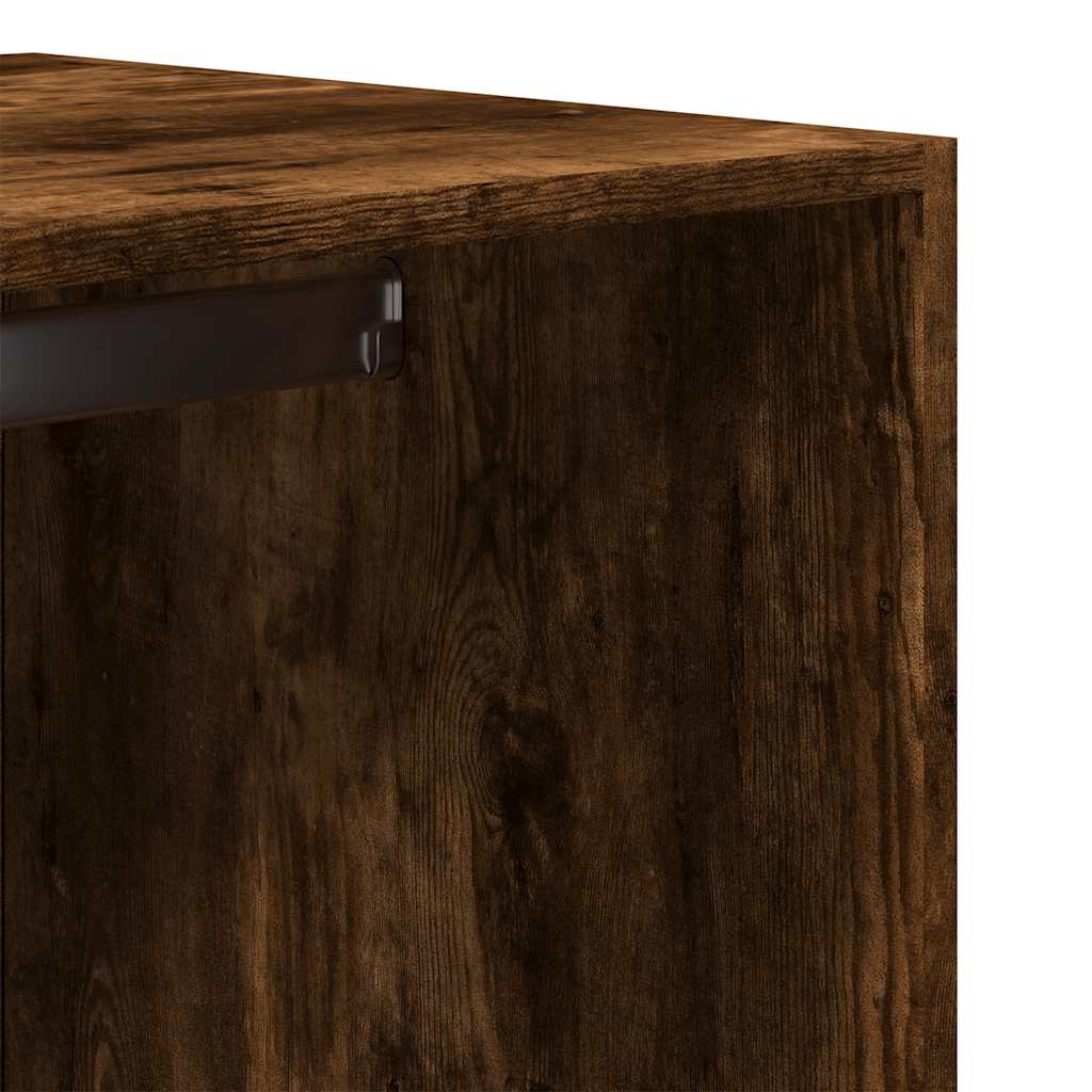 Kledingkast Bewerkt Hout Kleurig Gerookt Eiken - Nordexa Home