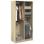 Kledingkast Bewerkt Hout Kleurig Sonoma Eiken - Nordexa Home