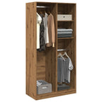 Kledingkast Bewerkt Hout Artisanaal Eikenkleur Artisanaal Eikenkleurig - Nordexa Home