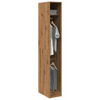 Kledingkast Bewerkt Hout Artisanaal Eikenkleur Artisanaal Eikenkleurig - Nordexa Home