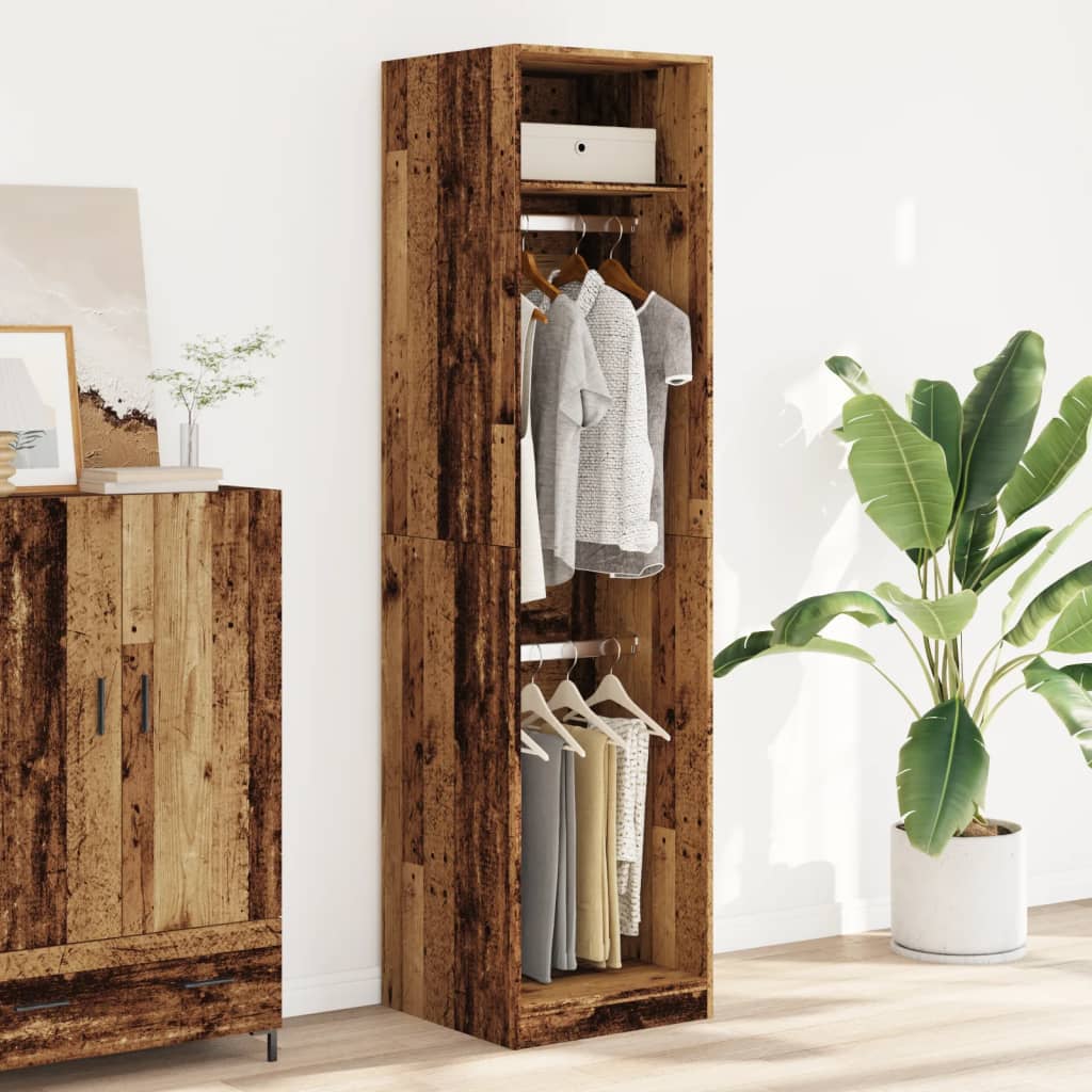 Kledingkast Bewerkt Hout Oud Hout - Nordexa Home