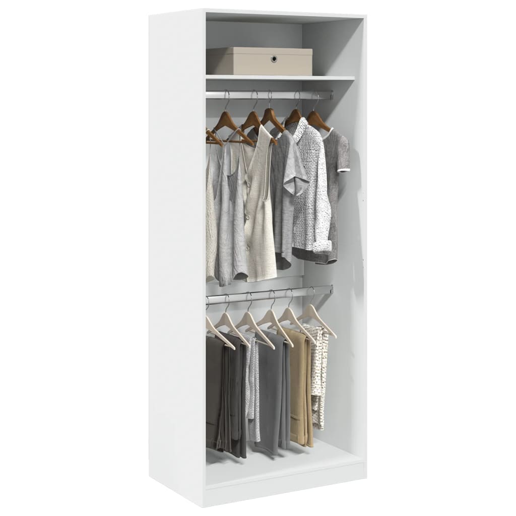 Kledingkast Bewerkt Hout Wit - Nordexa Home