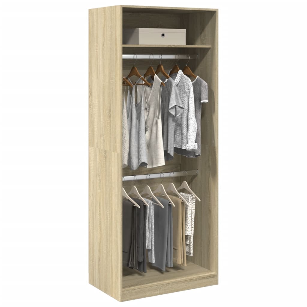 Kledingkast Bewerkt Hout Kleurig Sonoma Eiken - Nordexa Home