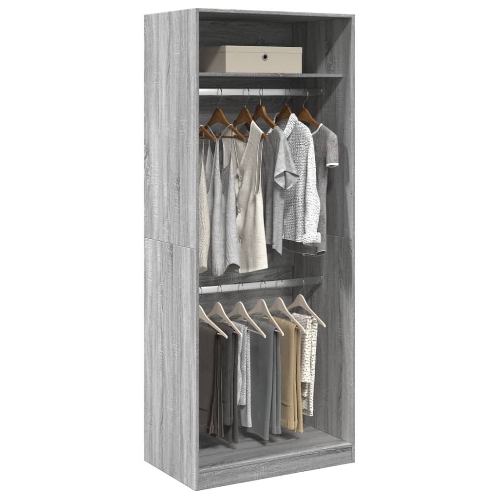 Kledingkast Bewerkt Hout Grijs Sonoma - Nordexa Home