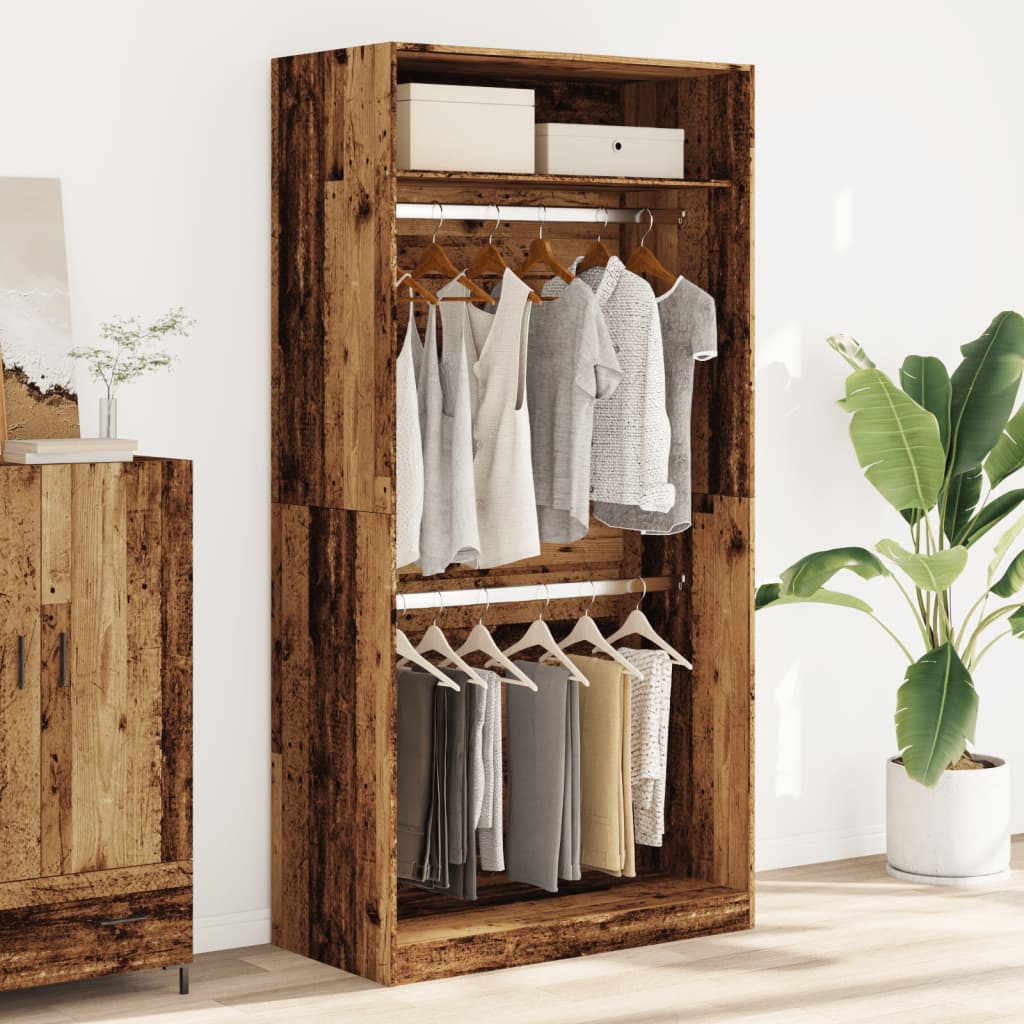 Kledingkast Bewerkt Hout Oud Hout - Nordexa Home