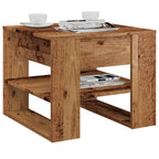 NordexaHome Design Salontafel – Massief Bewerkt Hout in Eikenkleur (55,5×55×45 cm) - Nordexa Home