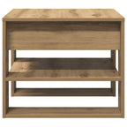 NordexaHome Design Salontafel – Massief Bewerkt Hout in Eikenkleur (55,5×55×45 cm) - Nordexa Home