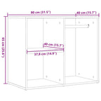 Kledingkast 80X40X65 Cm Bewerkt Hout Kleurig - Nordexa Home