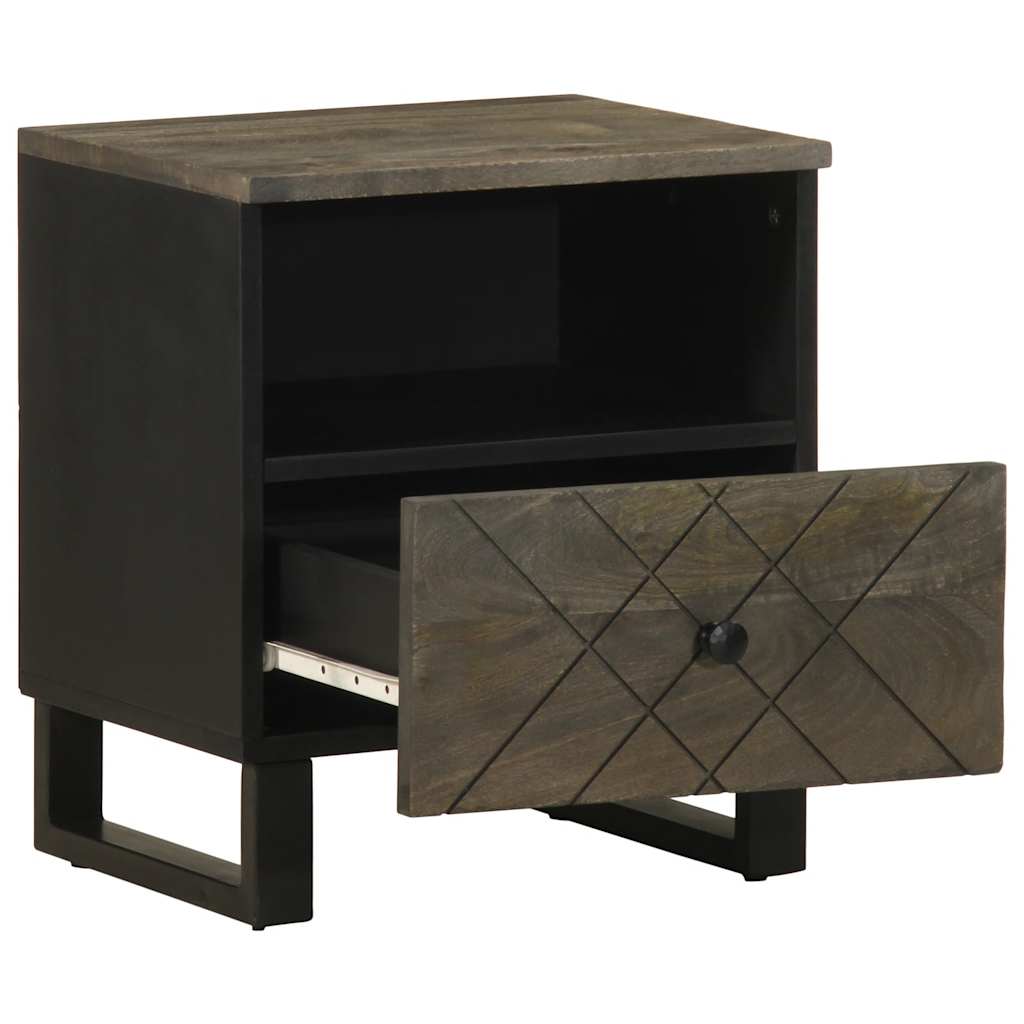 Nachtkastje 40×33×46 cm – Massief Mangohout Zwart | Nordexahome - Nordexa Home