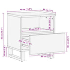 Nachtkastje 40×33×46 cm – Massief Mangohout Zwart | Nordexahome - Nordexa Home