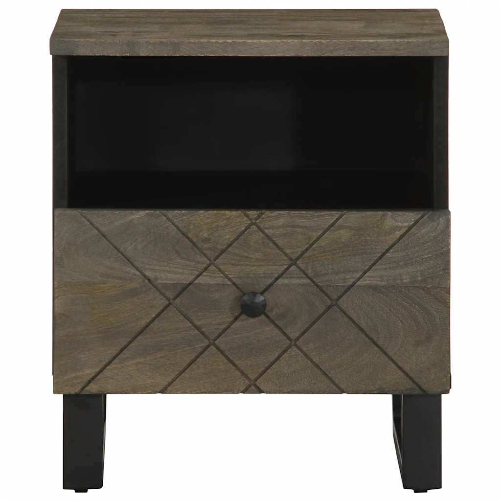 Nachtkastje 40×33×46 cm – Massief Mangohout Zwart | Nordexahome - Nordexa Home