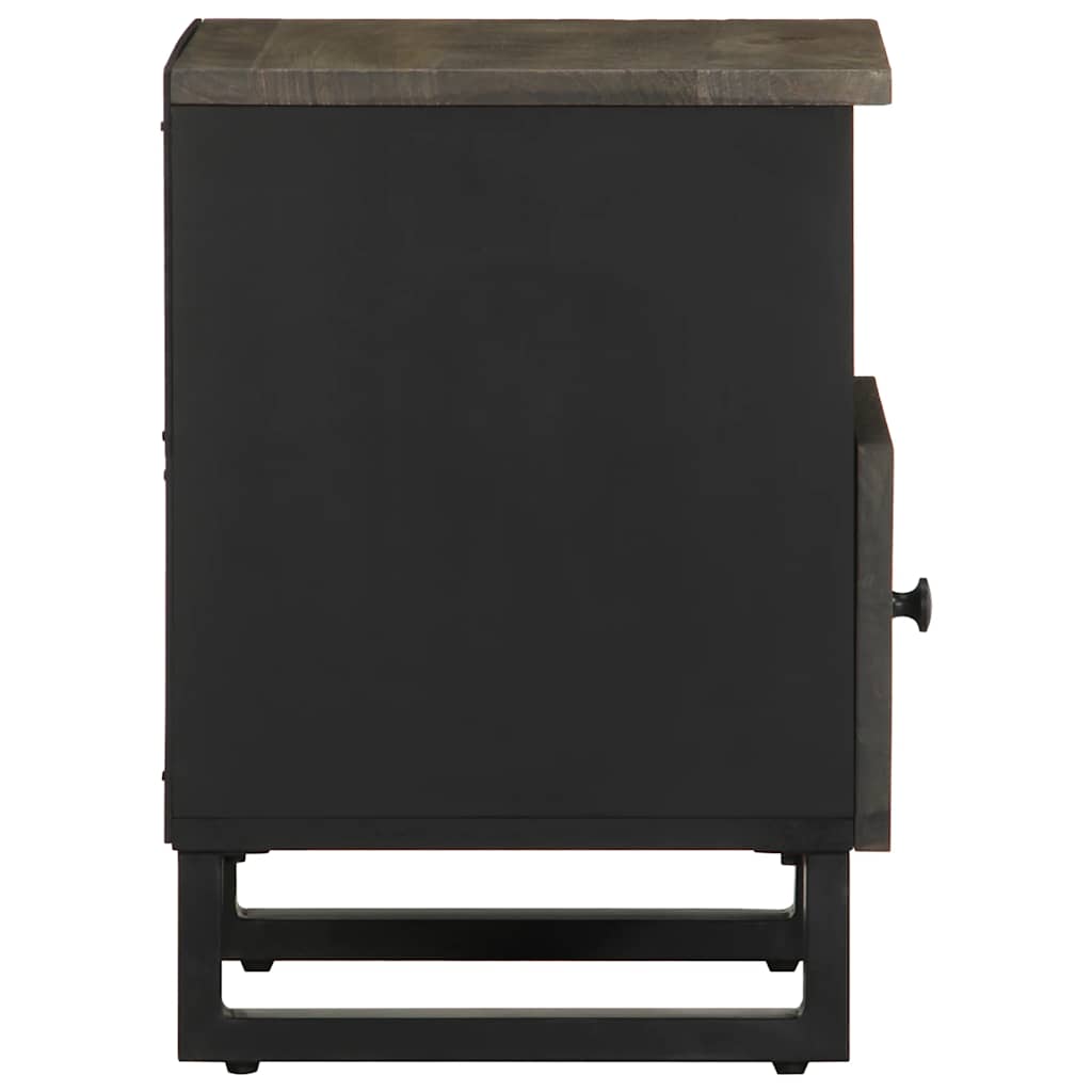 Nachtkastje 40×33×46 cm – Massief Mangohout Zwart | Nordexahome - Nordexa Home