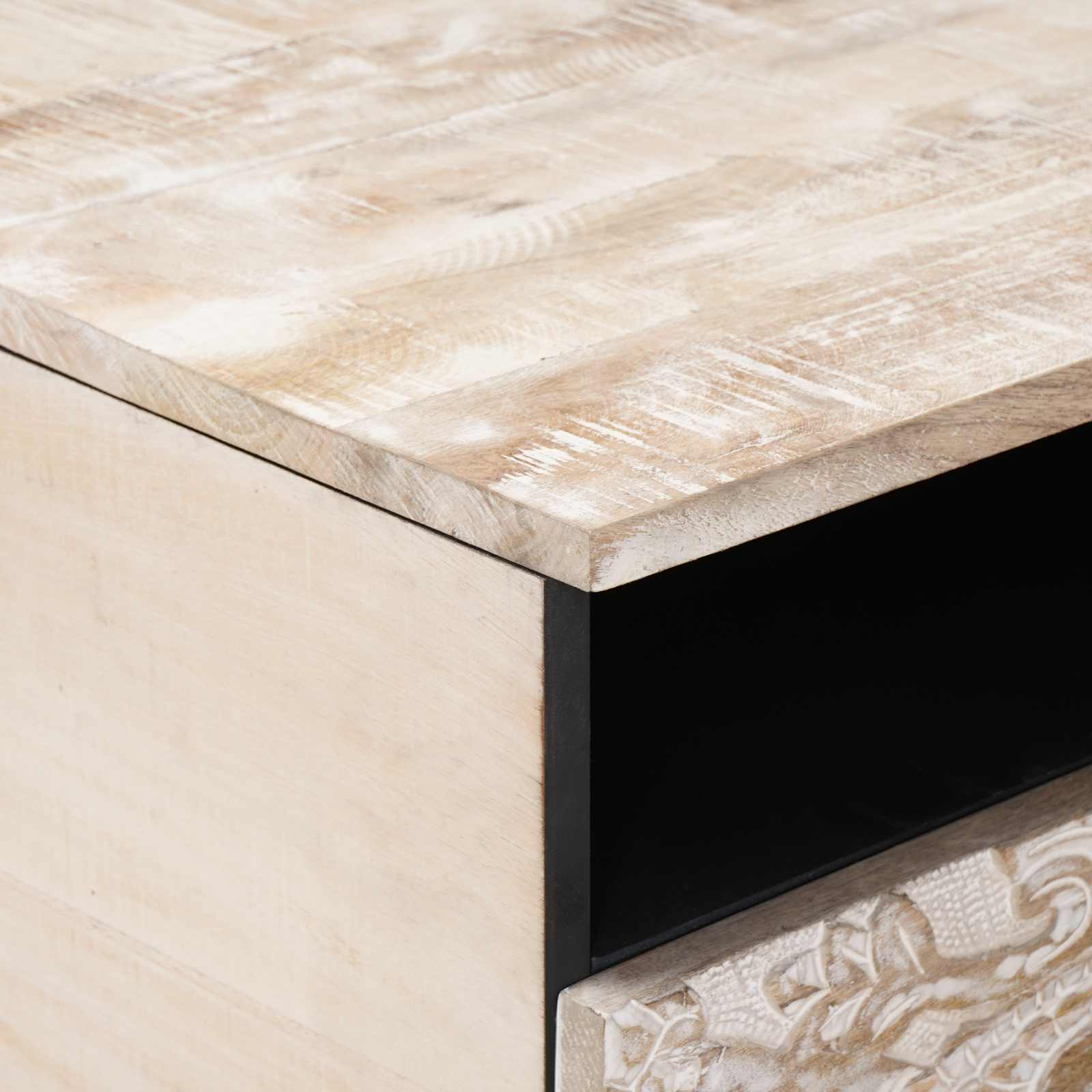 Salontafel Met Lade  – Massief Mangohout | Nordexahome - Nordexa Home