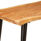 Eettafels Bruin En Zwart 110 X 55 X 78 Cm Massief Mango Hout - Nordexa Home